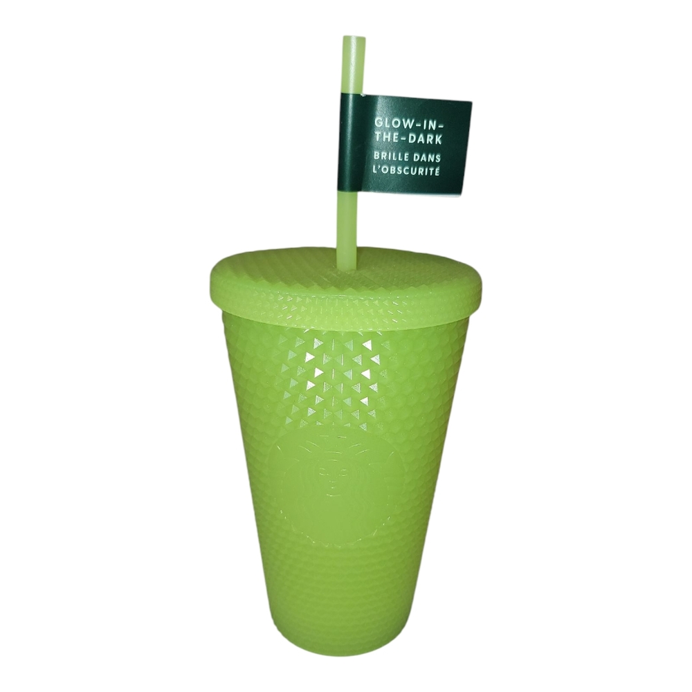 Starbucks Glow-in-the-Dark Green Tumbler with Straw